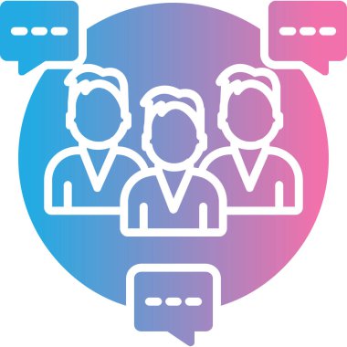 Bir grup insanın vektör çizimi