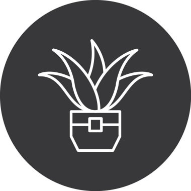 Bitki simgesinin vektör illüstrasyonu