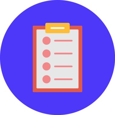 Kontrol listesi simgesi vektör illüstrasyonu