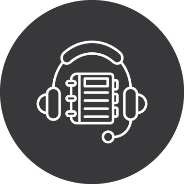 kulaklık simgesi vektör illüstrasyonu