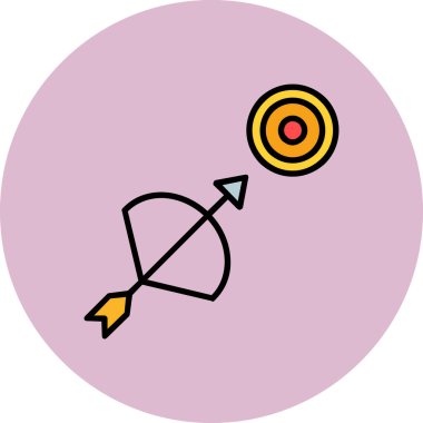 Bir dart simgesinin vektör çizimi