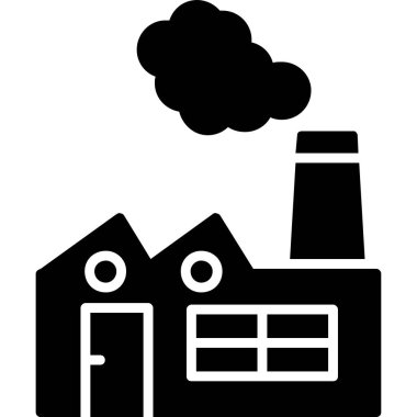 Fabrika fabrikası vektör simgesi