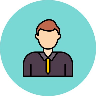 İş adamı. Web simgesi basit illüstrasyon