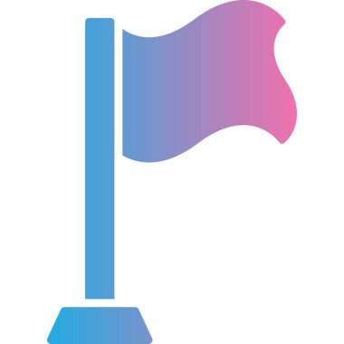 Bayrak. Web simgesi basit illüstrasyon