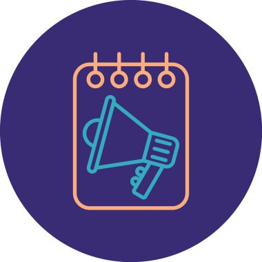 Megafon. Web simgesi basit illüstrasyon