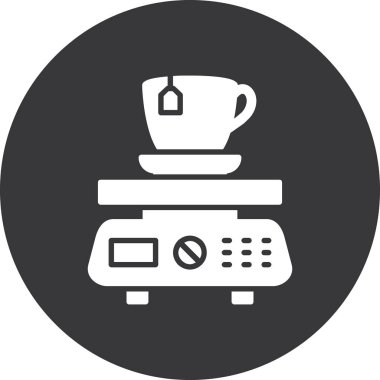 kahve fincanı simgesi, vektör illüstrasyonu