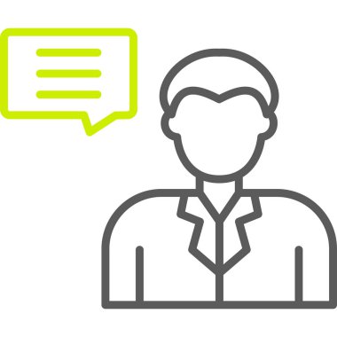 Sohbet simgesi, vektör çizimi