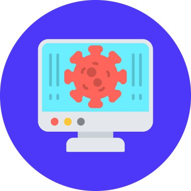 Virüs. Web simgesi basit illüstrasyon