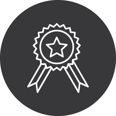 Ödülü rozet vektör simgesi