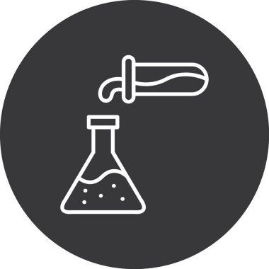 Kimyasal matara ve tüp hattı simgesi