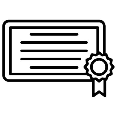 diploma sertifikası simgesi, özet biçimi