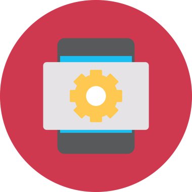 Düz Çember Vektör Simgesi Tasarımı Ayarlanıyor