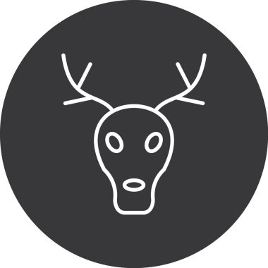 geyik simgesi vektör illüstrasyonu