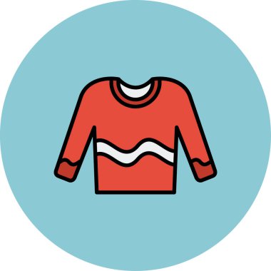 Bir süveter simgesinin vektör illüstrasyonu