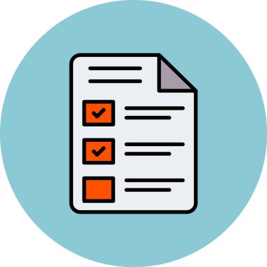 Renk arkaplanı üzerindeki kontrol listesi vektör illüstrasyonu