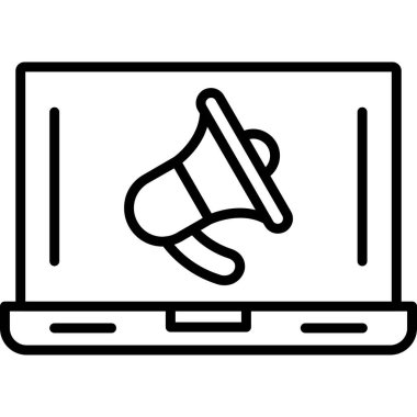 megafon ikonu. beyaz üzerinde izole edilmiş web tasarımı için hoparlör simgesi