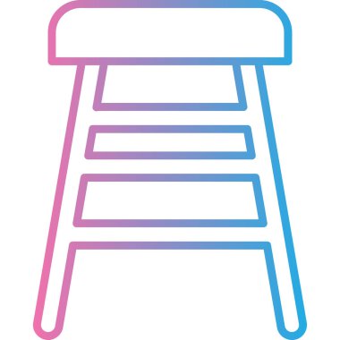 Sandalye. Web simgesi basit illüstrasyon