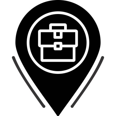 konum simgesi. Web tasarımı için basit konum vektör simgesi çizimi