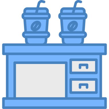 kahve makinesi simgesini, vektör çizim