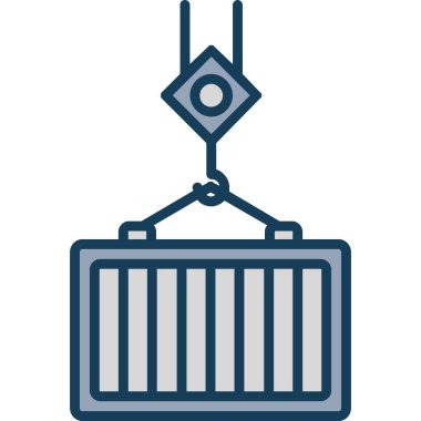 kargo kabı simgesi vektör illüstrasyon tasarımı