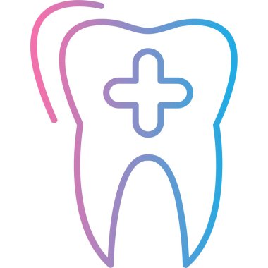 Diş. Web simgesi basit illüstrasyon