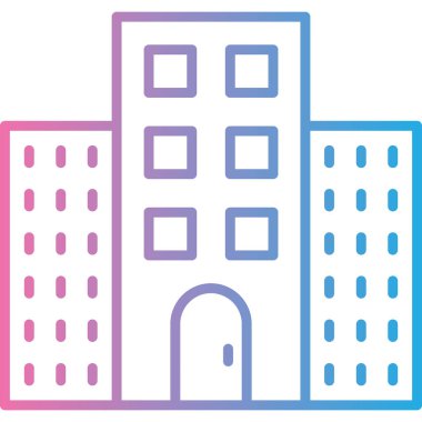 Bina. Web simgesi basit illüstrasyon