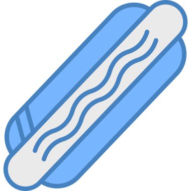 Sosis. Web simgesi basit illüstrasyon