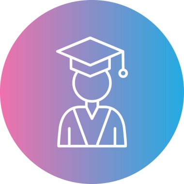 Mezuniyet simgesinin vektör illüstrasyonu