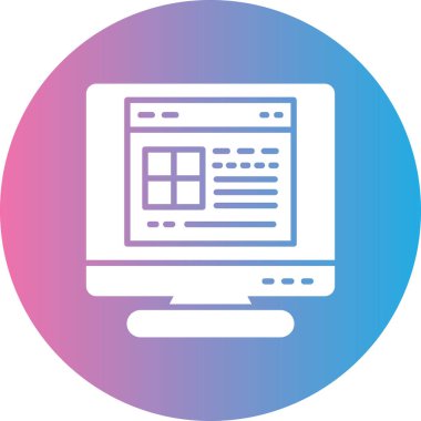 tarayıcı simgesi vektör illüstrasyonu