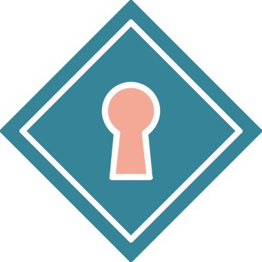 anahtar düz vektör simgesi