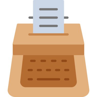 Daktilo. Web simgesi basit illüstrasyon