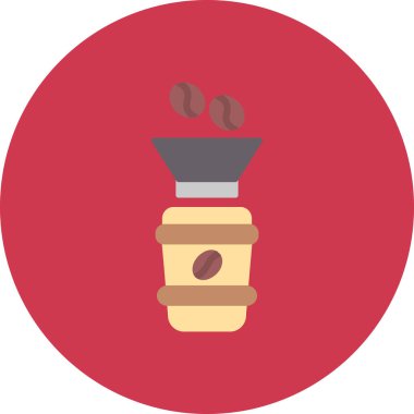 Kahve. Web simgesi basit illüstrasyon