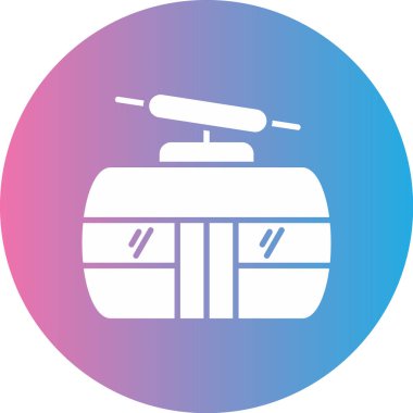 Bir tren simgesinin vektör illüstrasyonu