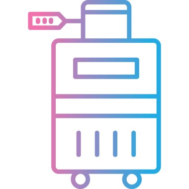 Sırt çantası simgesinin vektör çizimi