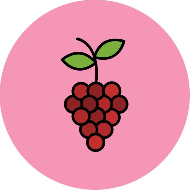 Moda tarzında izole edilmiş yeni ahududu simgesi