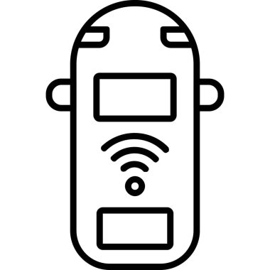 Kablosuz uzaktan kumanda simgesi. Beyaz arkaplanda izole edilmiş web tasarımı için kablosuz uzaktan kontrol vektör simgesi