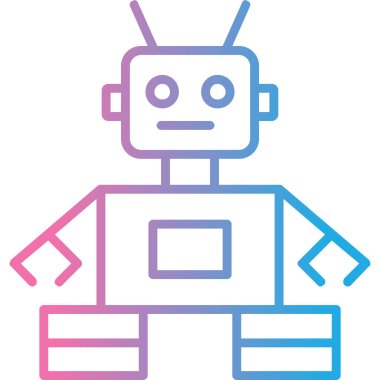 Robot Web simgesi basit illüstrasyon