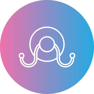 Uzun saçlı, yuvarlak mavi saçlı güzel bir kız.