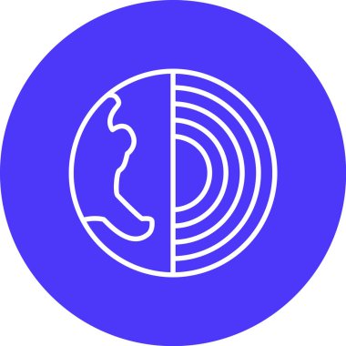 Gezegen ikonu vektör illüstrasyonu