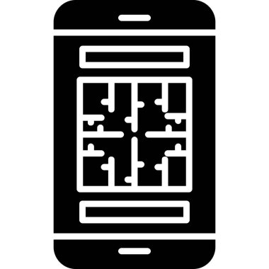 akıllı mobil uygulama simgesi ana hatları vektörü. Akıllı telefon. dijital kontrol