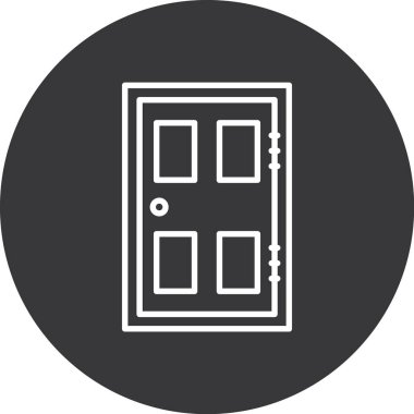 Kapı simgesinin vektör illüstrasyonu