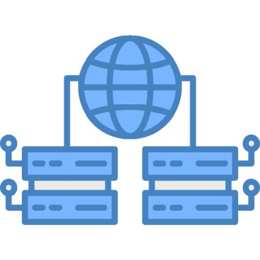 Internet bağlantısı düz vektör simgesi