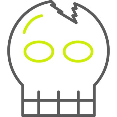 Kafatası. Web simgesi basit illüstrasyon