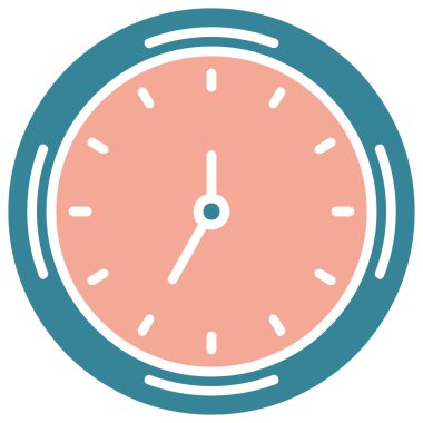 Saat simgesi vektör illüstrasyonu