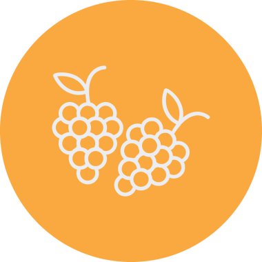 taze böğürtlen düz vektör simgesi.