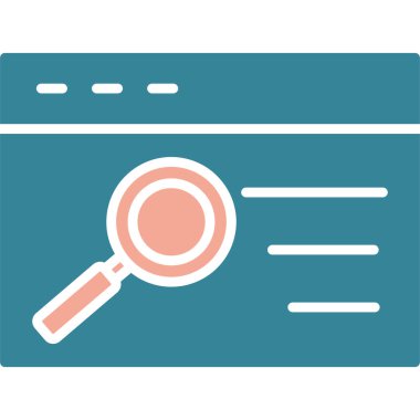 Ara. Web simgesi basit illüstrasyon