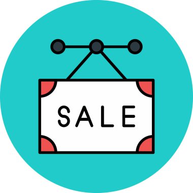 İndirim. Web simgesi basit illüstrasyon