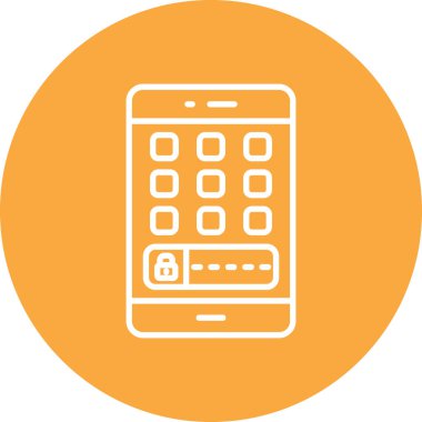 Akıllı telefonun basit web simgesi vektör çizimi