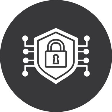 Kilit simgesinin vektör illüstrasyonu