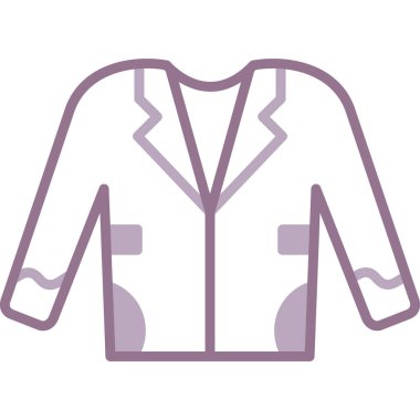 Ceket simgesi, vektör illüstrasyonu